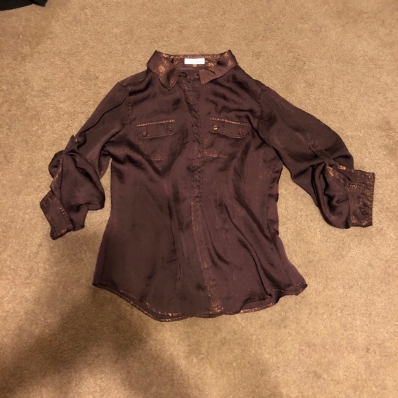 CK Metallic Button down - Picture 4 of 7